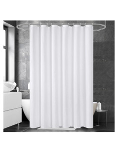Cortina de Ducha UFRIDAY Blanca 152 x 183 cm Impermeable