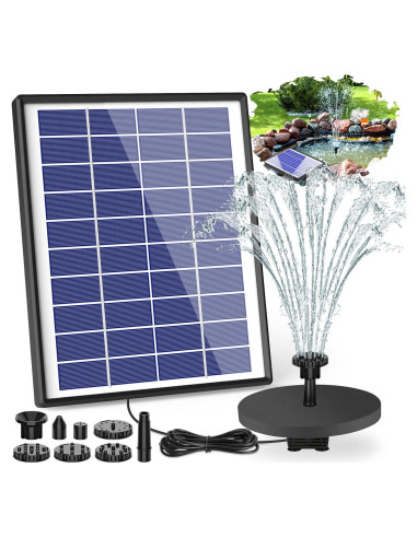 Bomba de Fuente Solar AISITIN 6.5W con Batería 1500mAh