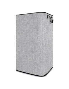Cesto de Ropa Plegable SNIGJAT 80L Gris con Mangos Resistentes