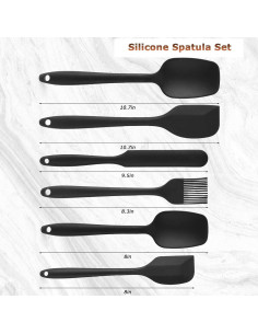 Conjunto de Espátulas de Silicona HANSGO 6PCS Grado Alimenticio 2