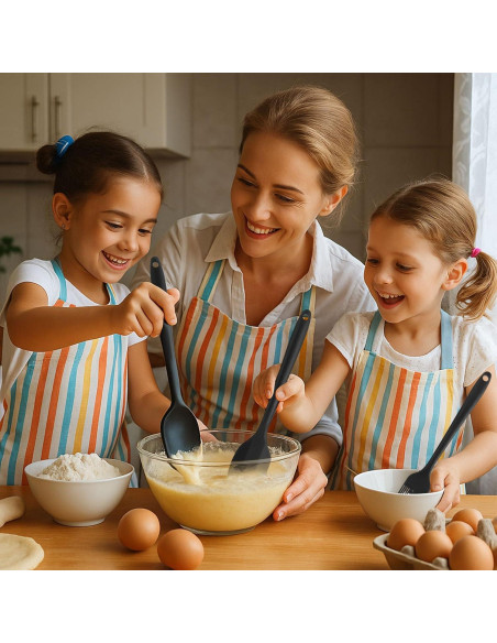 Conjunto de Espátulas de Silicona HANSGO 6PCS Grado Alimenticio Conjunto de Espátulas de Silicona HANSGO 6PCS Grado Alimenticio