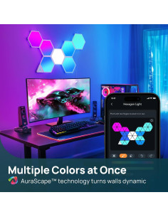 Paneles de Luz LED Hexagonales Linkind RGB 7 Piezas 2