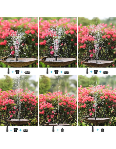 Bomba de Fuente Solar AISITIN 6.5W con Batería 1500mAh