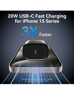 Cargador Rápido 20W USB C iPhone 16 Pro Max con Cable 3.3FT 2