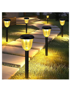 Luces de Camino Solares TERSOPA - Paquete de 8 Luces RGBW