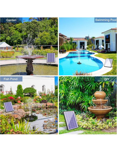 Bomba de Fuente Solar AISITIN 6.5W con Batería 1500mAh