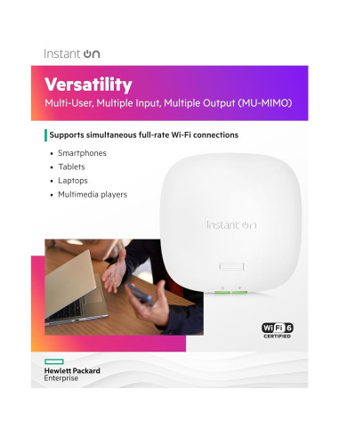 Punto de Acceso Inalámbrico HPE Instant On AP22 WiFi 6 Interior