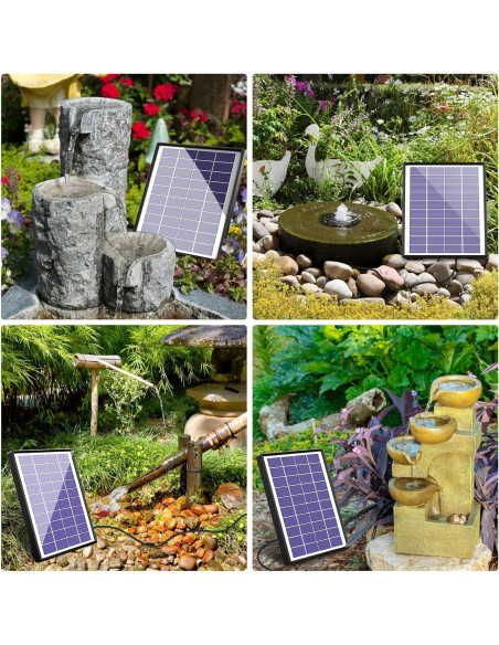 Bomba de Fuente Solar AISITIN 6.5W con Batería 1500mAh