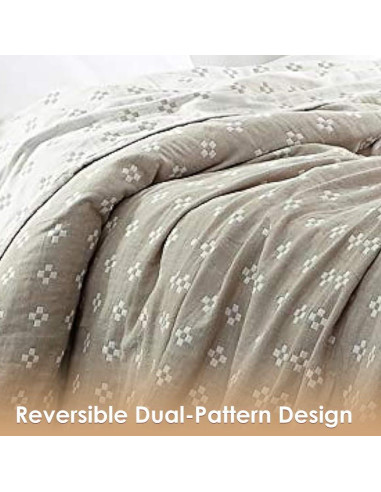 Manta de Muselina 100% Algodón SHSYCER Reina Camello 198x229cm