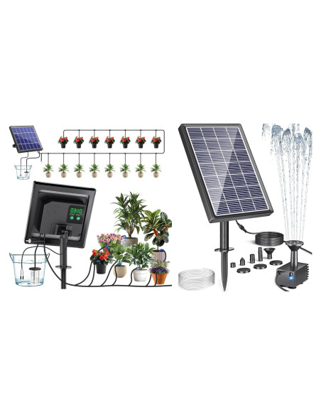 Sistema de Riego por Goteo Solar Biling 3W y Bomba 3.5W