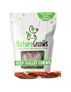 Masticables Naturales para Perros Nature Gnaws Gullet de Res 6 Unidades