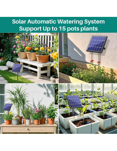 Sistema de Riego por Goteo Solar Biling 3W y Bomba 3.5W