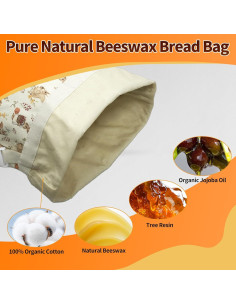 Bolsas de Pan de Cera de Abeja Omndpou 33x43 cm Vintage 2