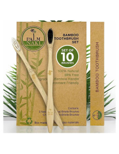 Cepillos de Dientes de Bambú Palm Naki - Paquete de 10 Unidades
