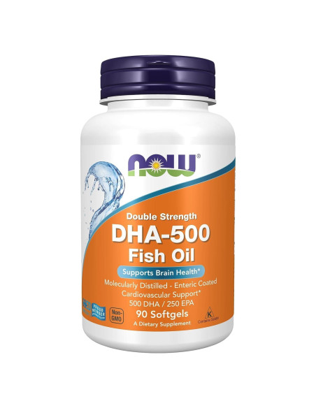 Suplemento de DHA 500 mg Now Foods, 90 geles entéricos