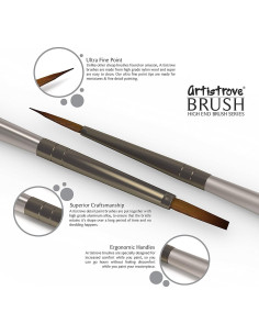 Juego de Pinceles para Pintar por Números Artistrove - 12 Piezas Detalle Fino 2
