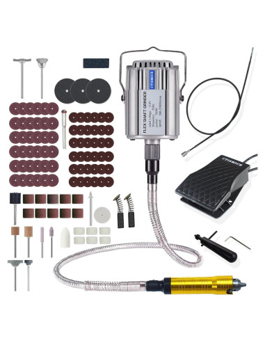 Amoladora Rotativa 780W CTISMICE con Eje Flexible y 105 Accesorios