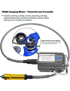 Amoladora Rotativa 780W CTISMICE con Eje Flexible y 105 Accesorios 2