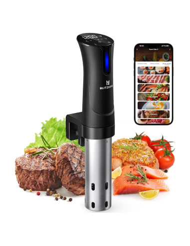 Máquina Sous Vide BLITZHOME 1100W Control WiFi 15L Acero Inoxidable