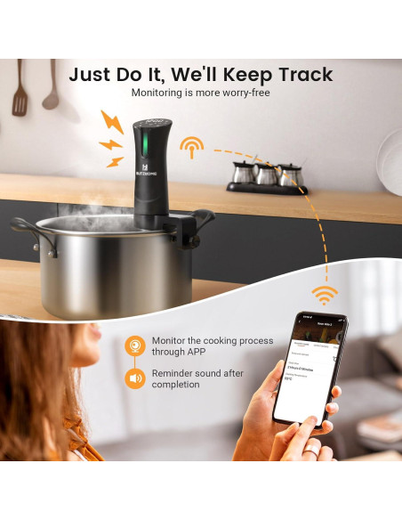 Máquina Sous Vide BLITZHOME 1100W Control WiFi 15L Acero Inoxidable