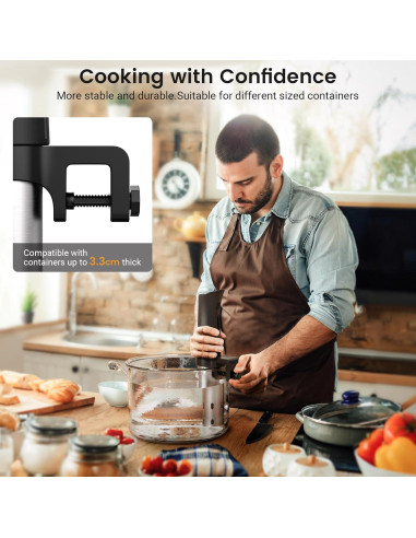 Máquina Sous Vide BLITZHOME 1100W Control WiFi 15L Acero Inoxidable