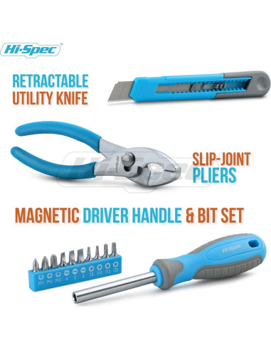 Juego de Herramientas Hi-Spec 17 Piezas para Niños en Caja Metal