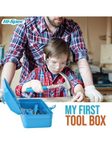 Juego de Herramientas Hi-Spec 17 Piezas para Niños en Caja Metal