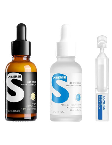 Set de 3 Esencias Skinerse - Sueros Antiarrugas y Calmantes
