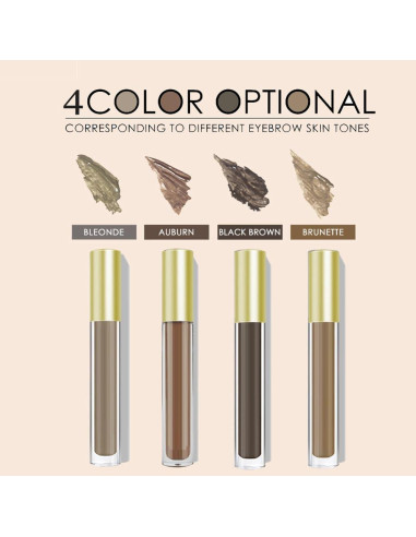 Gel para Cejas Caunmy 5g Marrón Negro Impermeable 72h