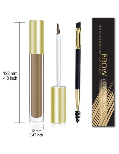 Gel para Cejas Caunmy 5g Marrón Negro Impermeable 72h