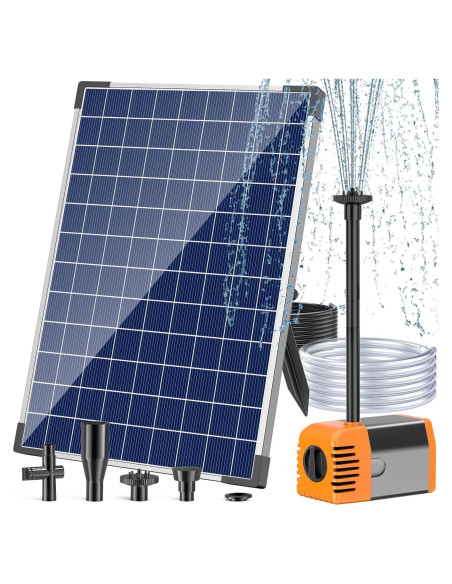 Bomba de Fuente Solar Antfraer 25W para Jardín y Estanque