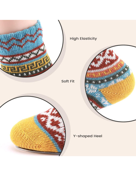 5 Pares de Calcetines de Lana para Mujeres - Cálidos y Acogedores