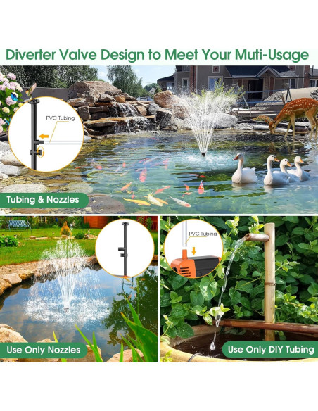 Bomba de Fuente Solar Antfraer 25W para Jardín y Estanque