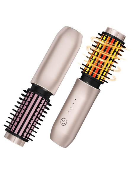 Cepillo Rizador Inalámbrico Dongxw 3-en-1 Rosa Blush