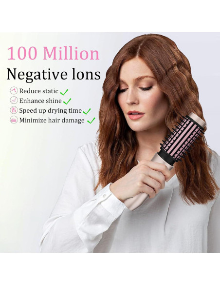 Cepillo Rizador Inalámbrico Dongxw 3-en-1 Rosa Blush