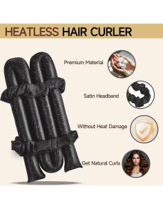 Juego de Rulos de Satén Sin Calor KUTDEP - Rizos Suaves 2