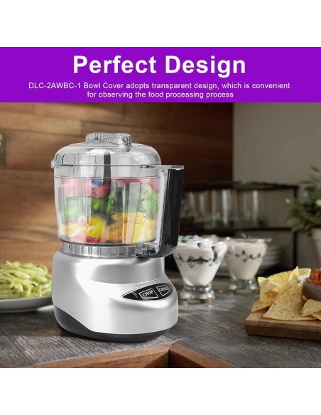 Tapa de Tazón de Reemplazo Cuisinart DLC-2AWBC-1 Mini Prep Plus