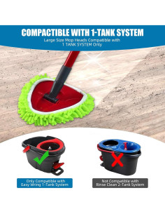 Reemplazo de Cabezal de Mopa YWSHF para O'Cedar Easywring 2 Piezas 2