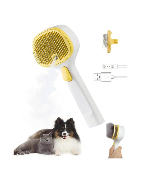 Cepillo de Vapor 3-en-1 FURGO para Perros y Gatos - Control de Muda