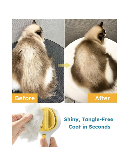 Cepillo de Vapor 3-en-1 FURGO para Perros y Gatos - Control de Muda