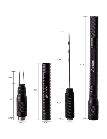 Cortador de Cigarros 4 en 1 Pardo - Perforador Doble 8mm y 11mm