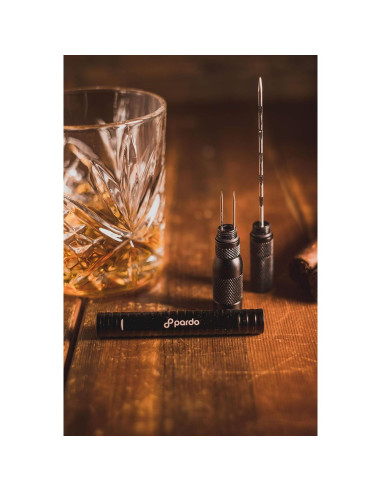 Cortador de Cigarros 4 en 1 Pardo - Perforador Doble 8mm y 11mm