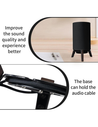 Soporte de Altavoz de Madera Shinar para Sonos Era 100 - Negro