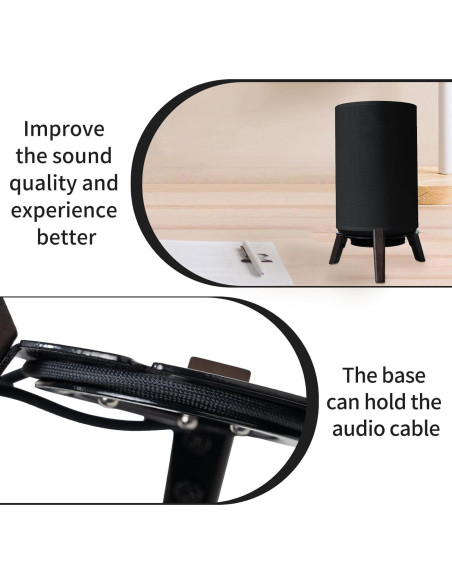 Soporte de Altavoz de Madera Shinar para Sonos Era 100 - Negro