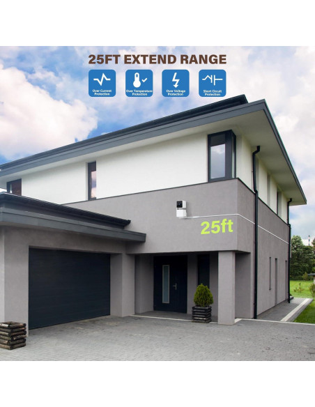 Cable de Extensión Micro USB 7.5m Goldtime para WYZE Cam