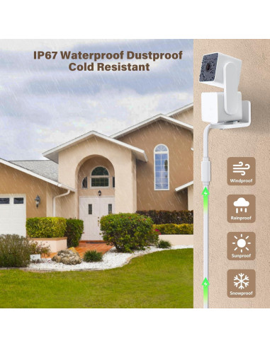 Cable de Extensión Micro USB 7.5m Goldtime para WYZE Cam