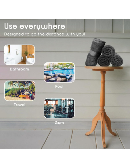 Set de 4 Toallas de Baño Ariv 100% Algodón Grande Gris