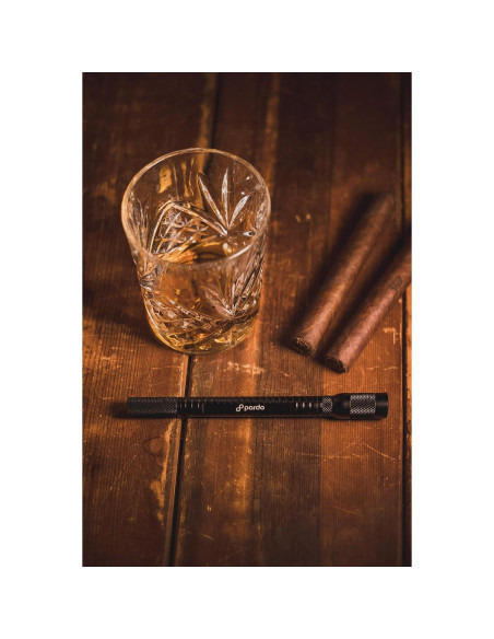 Cortador de Cigarros 4 en 1 Pardo - Perforador Doble 8mm y 11mm