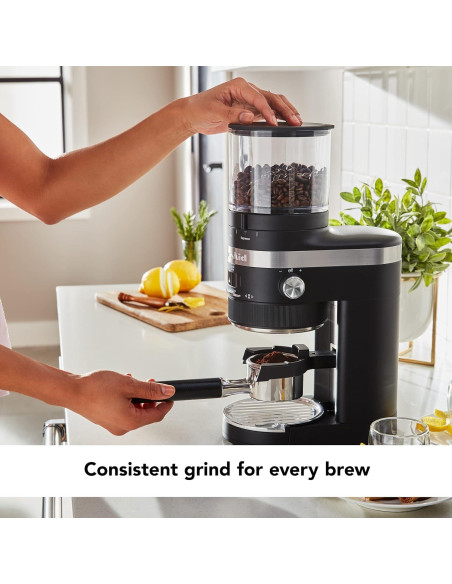 Molino de Café KitchenAid KCG8433 Negro Mate 283g