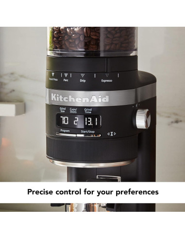 Molino de Café KitchenAid KCG8433 Negro Mate 283g